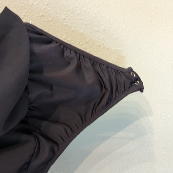 Lulu's black bodysuit thong top strappy size small - Picture 5 of 10